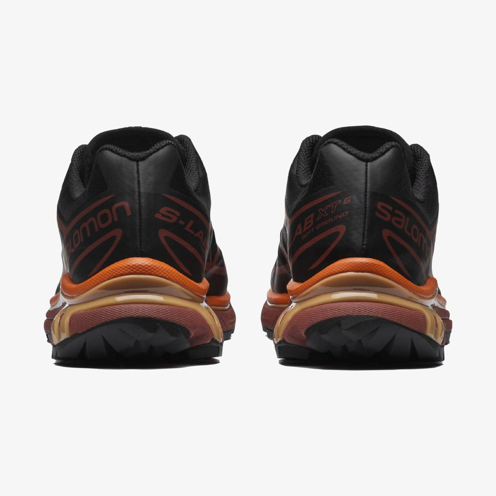 Black Chocolate / Purple / Orange Salomon Xt-6 Men's Sneakers | PVIW16543