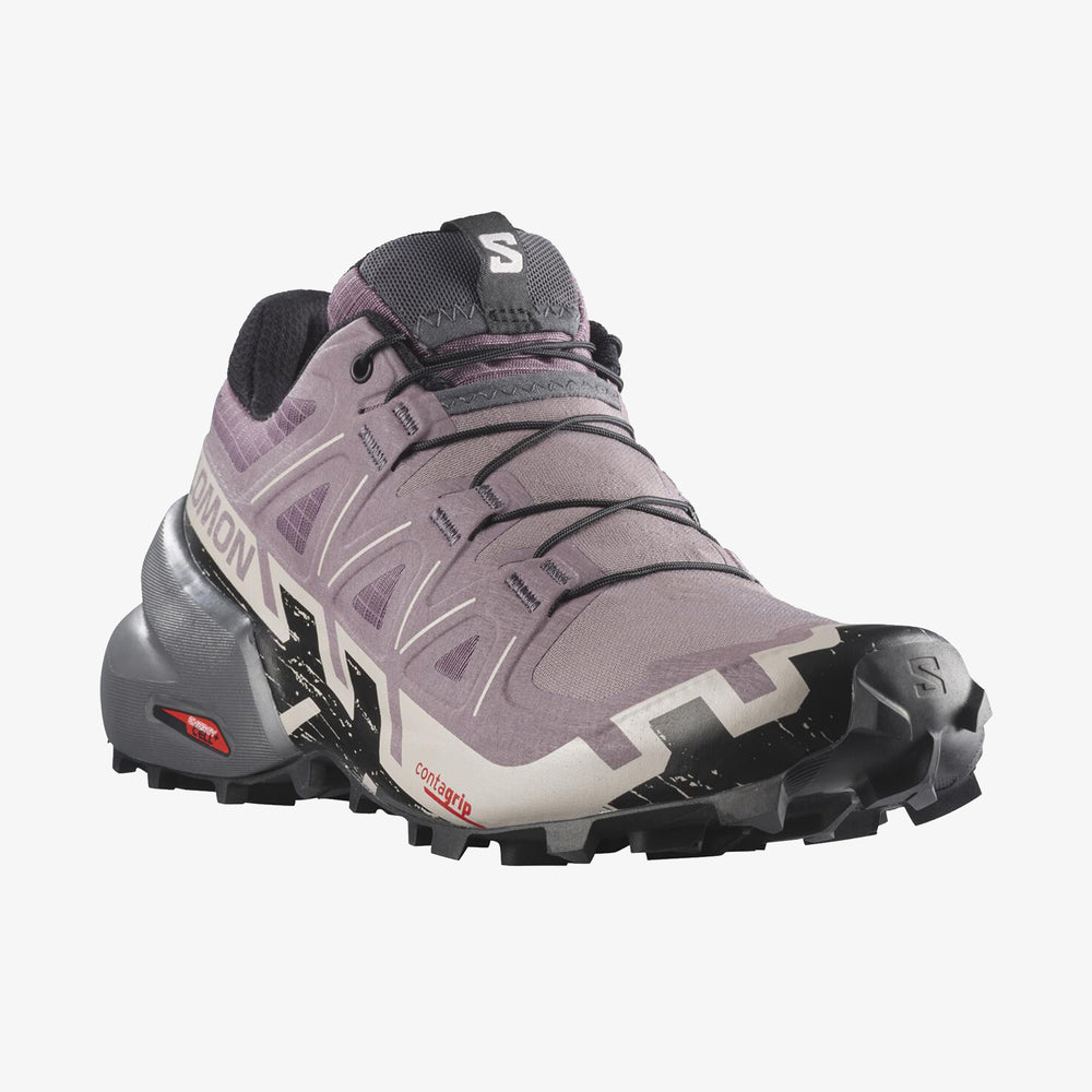 Black Grey / Rose Salomon Speedcross 6 Women's Trail Running Shoes | NOEJ78419