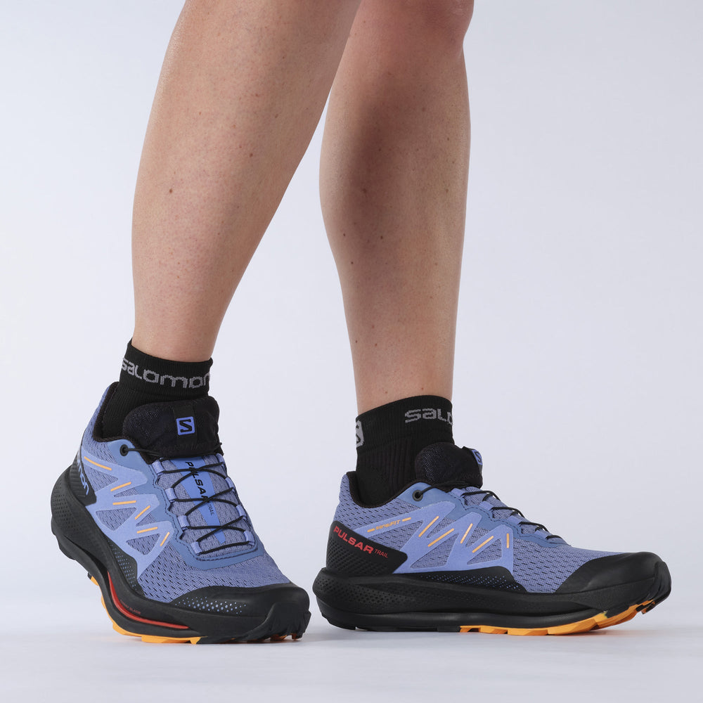 Black / Orange Salomon Pulsar Trail Women's Trail Running Shoes | DNRC79501