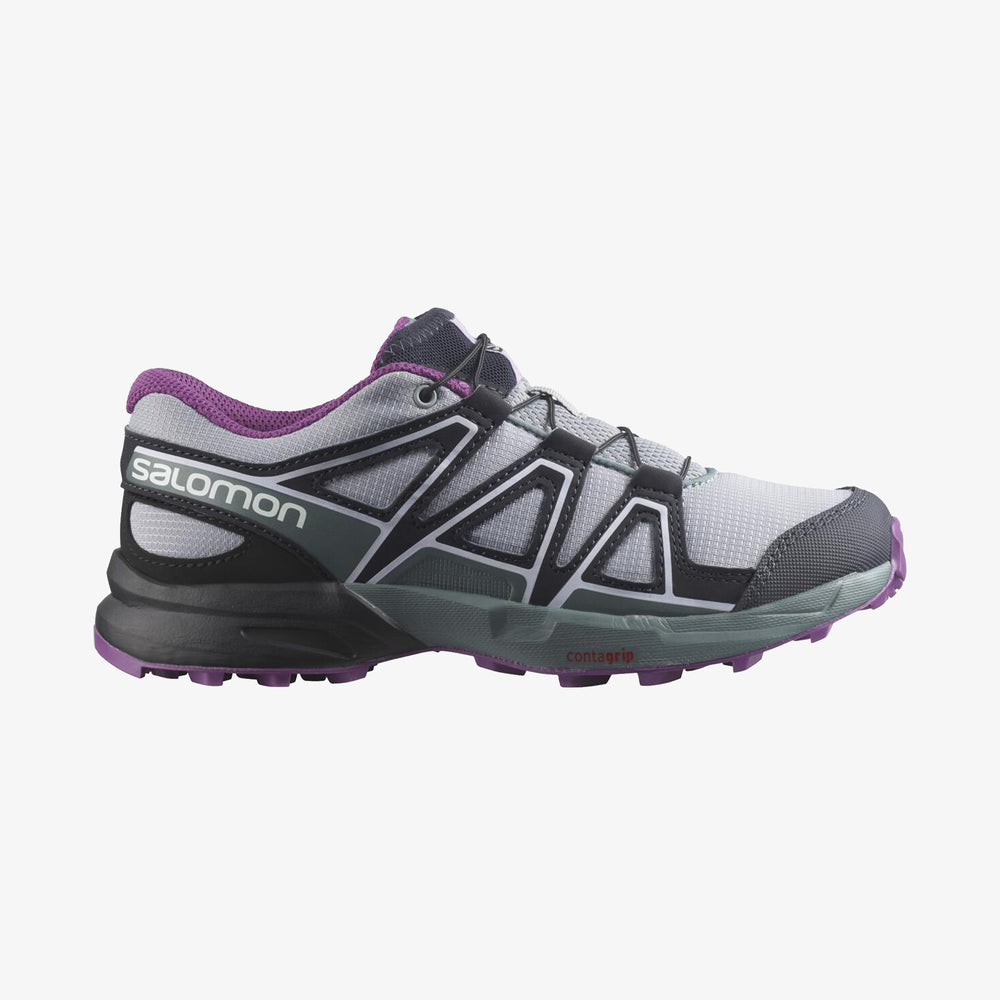 Black / Purple Salomon Speedcross Kids\' Sneakers | AQNG64032