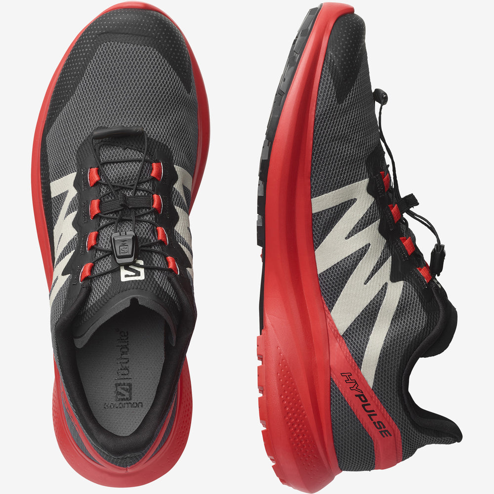 Black Red Salomon Hypulse Men's Trail Running Shoes | KMPH38052