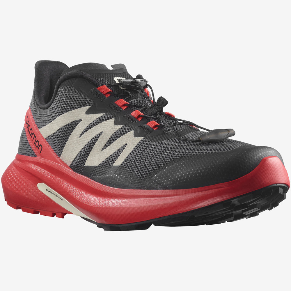 Black Red Salomon Hypulse Men's Trail Running Shoes | KMPH38052