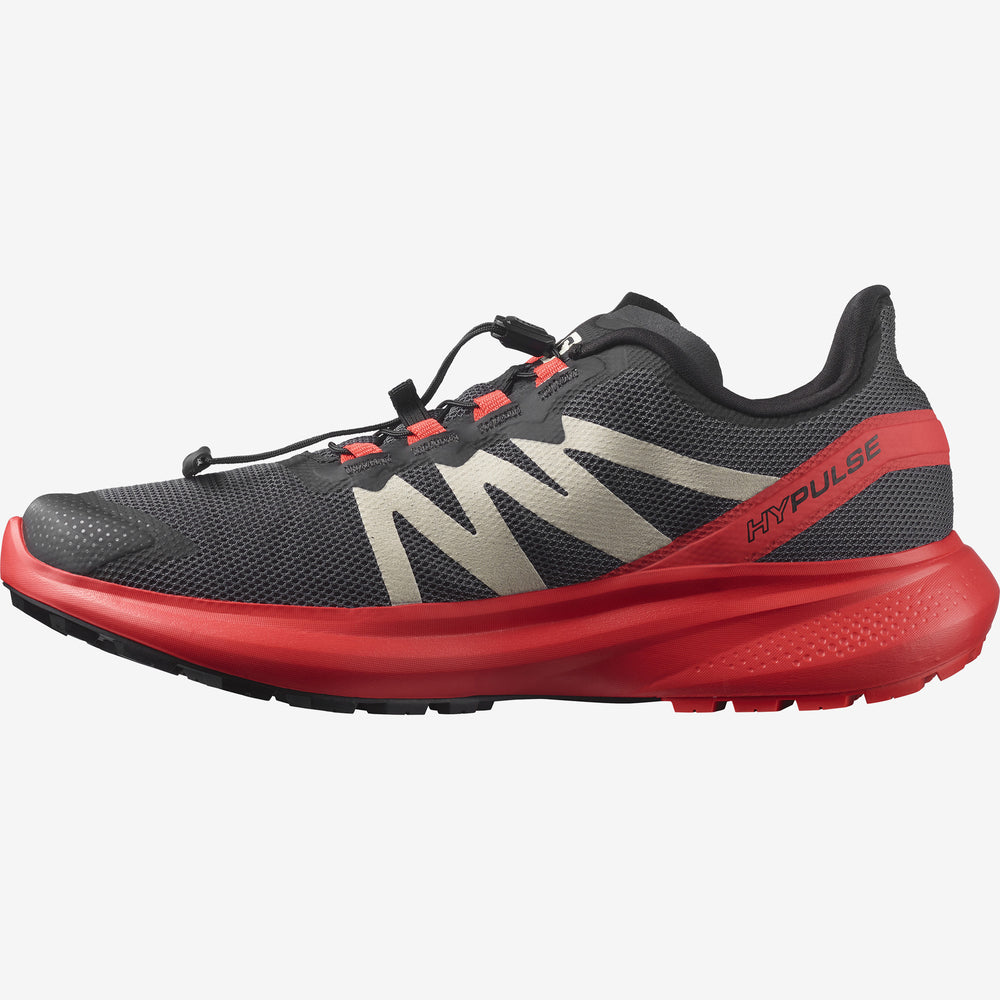 Black Red Salomon Hypulse Men's Trail Running Shoes | KMPH38052