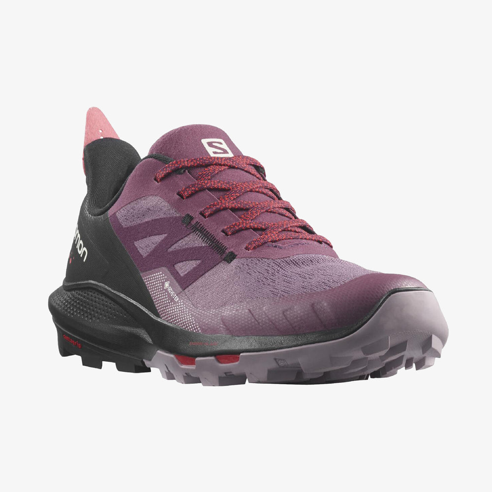 Black / Red Salomon Outpulse Gtx Women's Hiking Shoes | HTQG67312