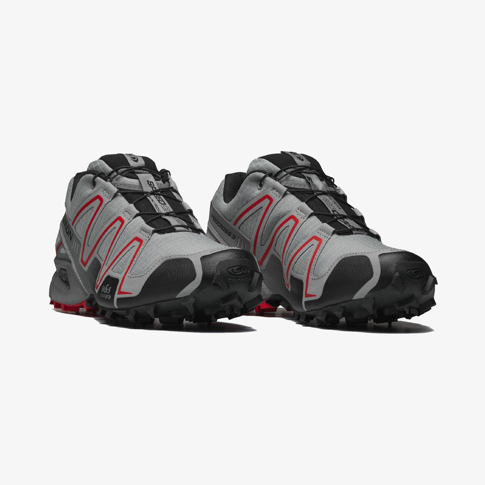 Black Red Salomon Speedcross 3 Men's Sneakers | DTPN32516