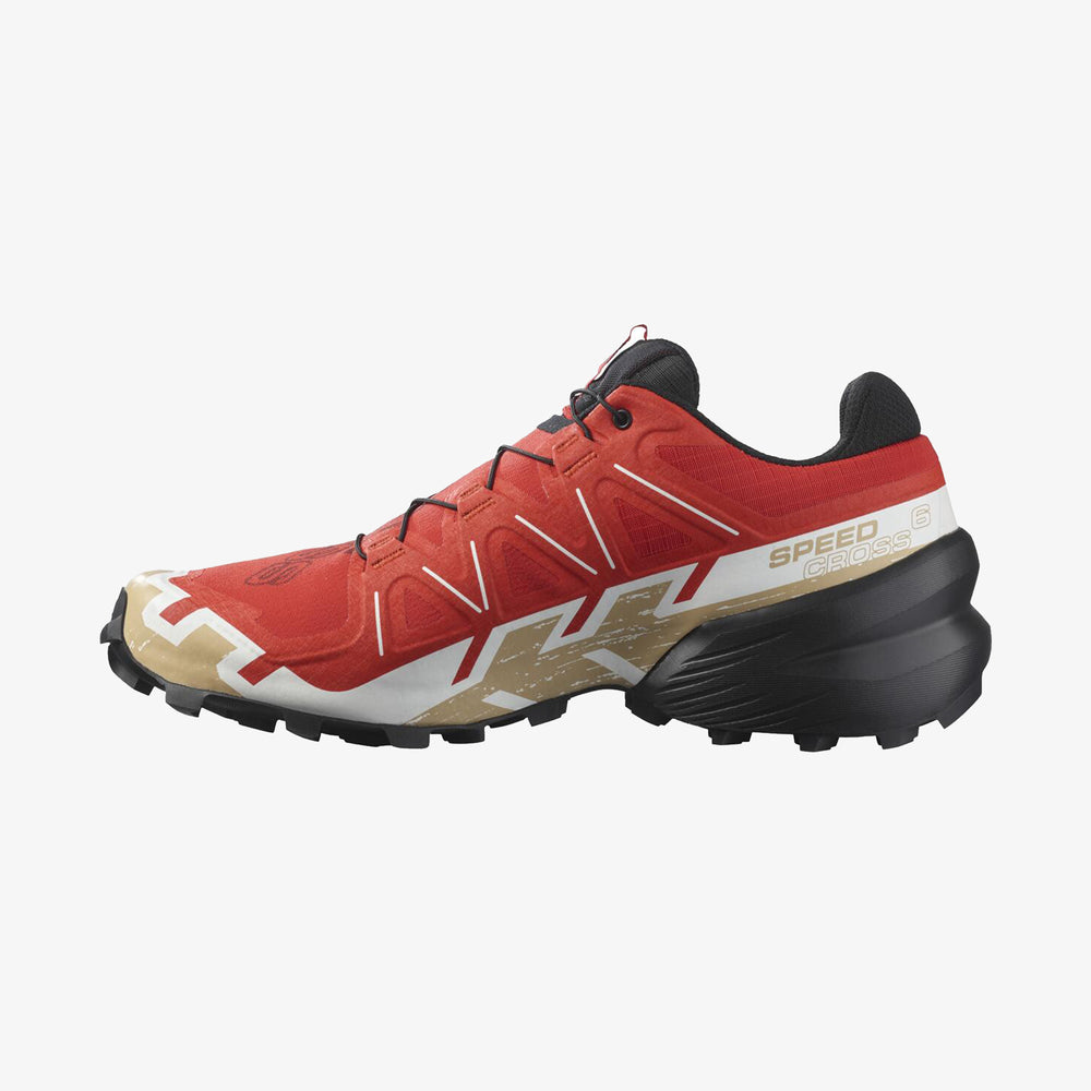 Black Red Salomon Speedcross 6 Men's Trail Running Shoes | VWJE28576