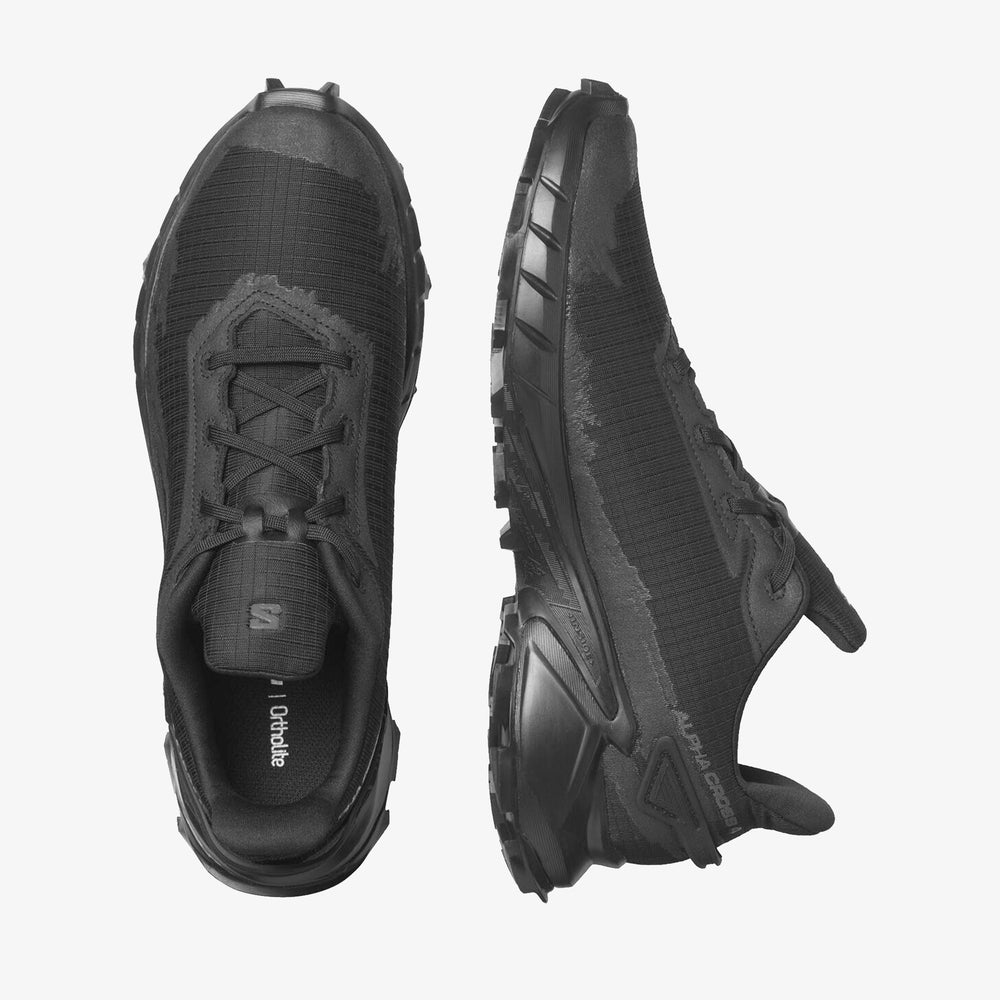 Black Salomon Alphacross Men's Trail Running Shoes | DZJS16705