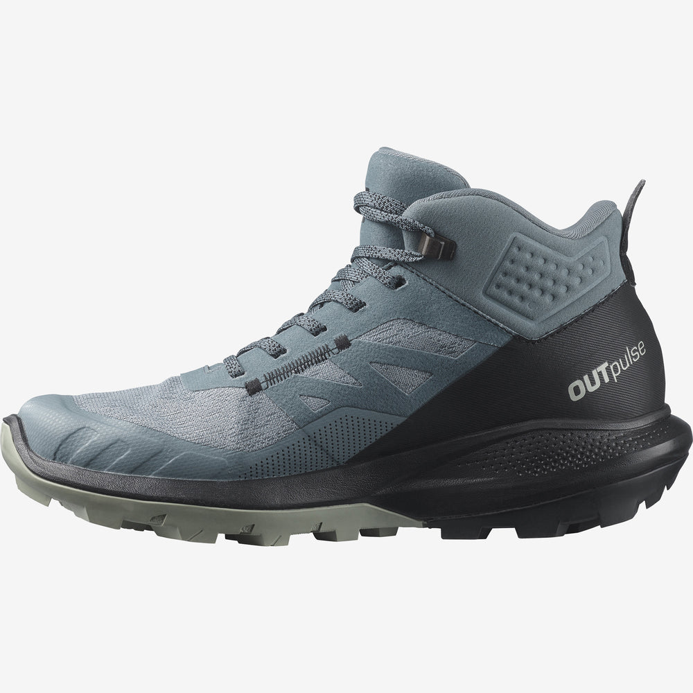 Black Salomon Outpulse Mid Gtx Women's Hiking Shoes | XIWE86509