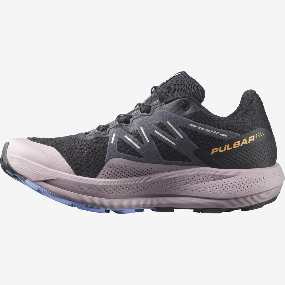 Black Salomon Pulsar Trail Women's Trail Running Shoes | NESX40572