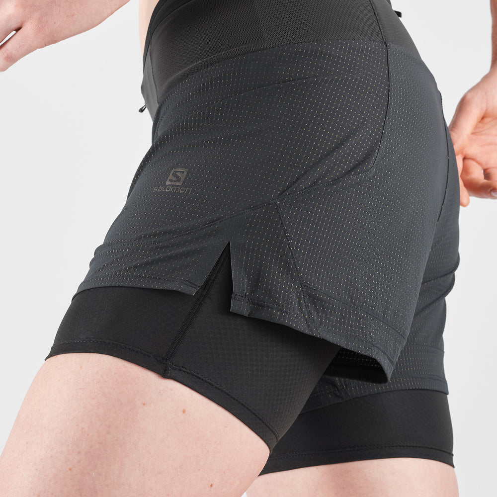 Black Salomon Sense Aero 2in1 Women's Shorts | YXRO37892