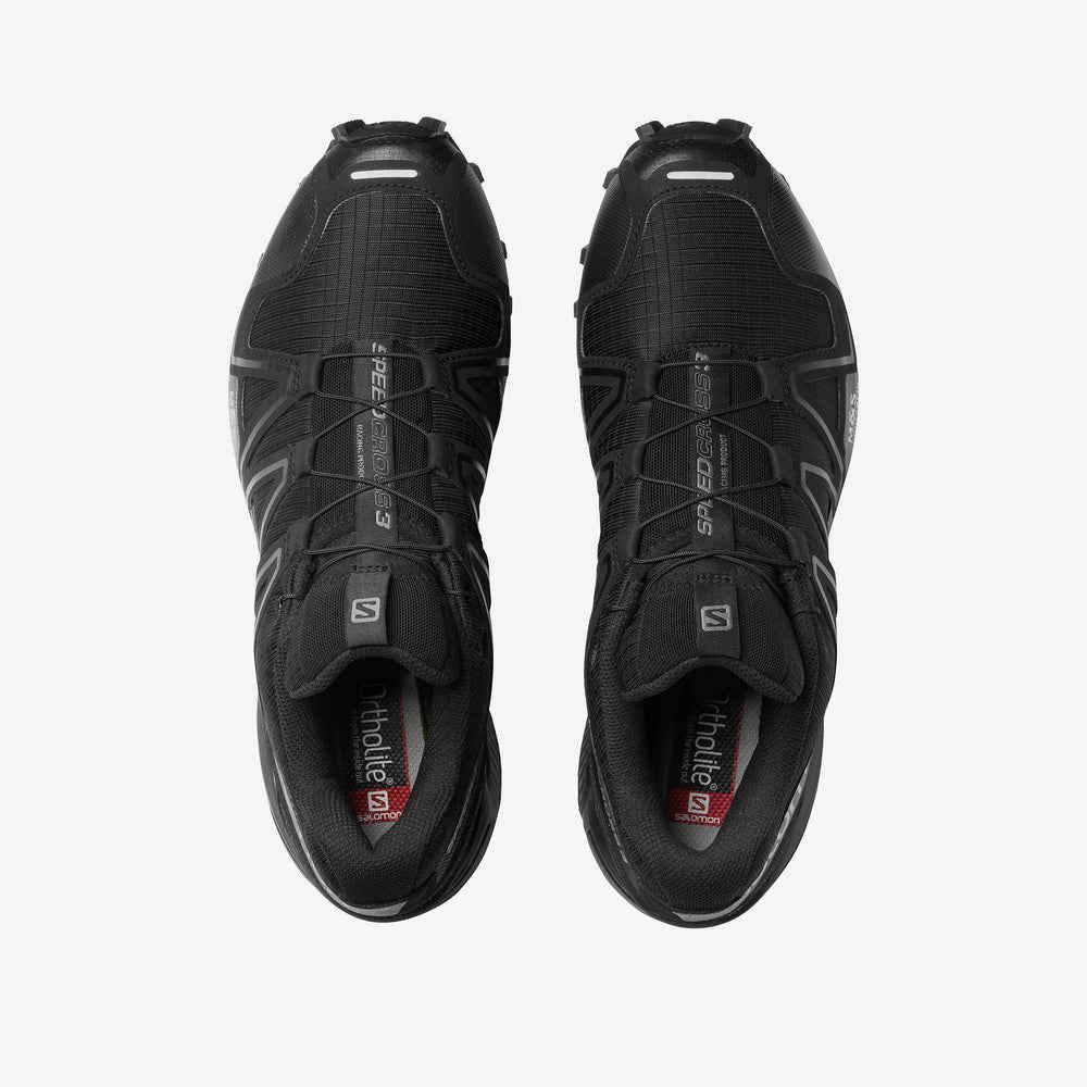 Black Salomon Speedcross 3 Men's Sneakers | QDVM01285