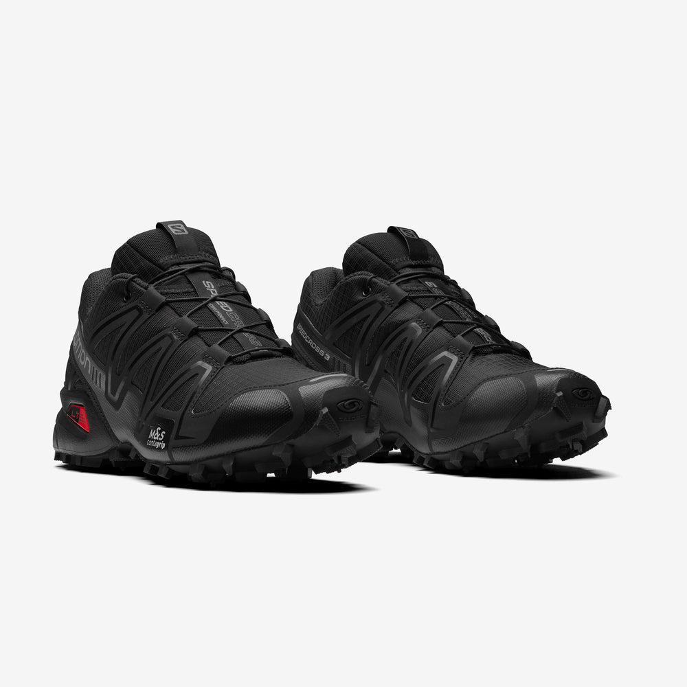 Black Salomon Speedcross 3 Men's Sneakers | QDVM01285