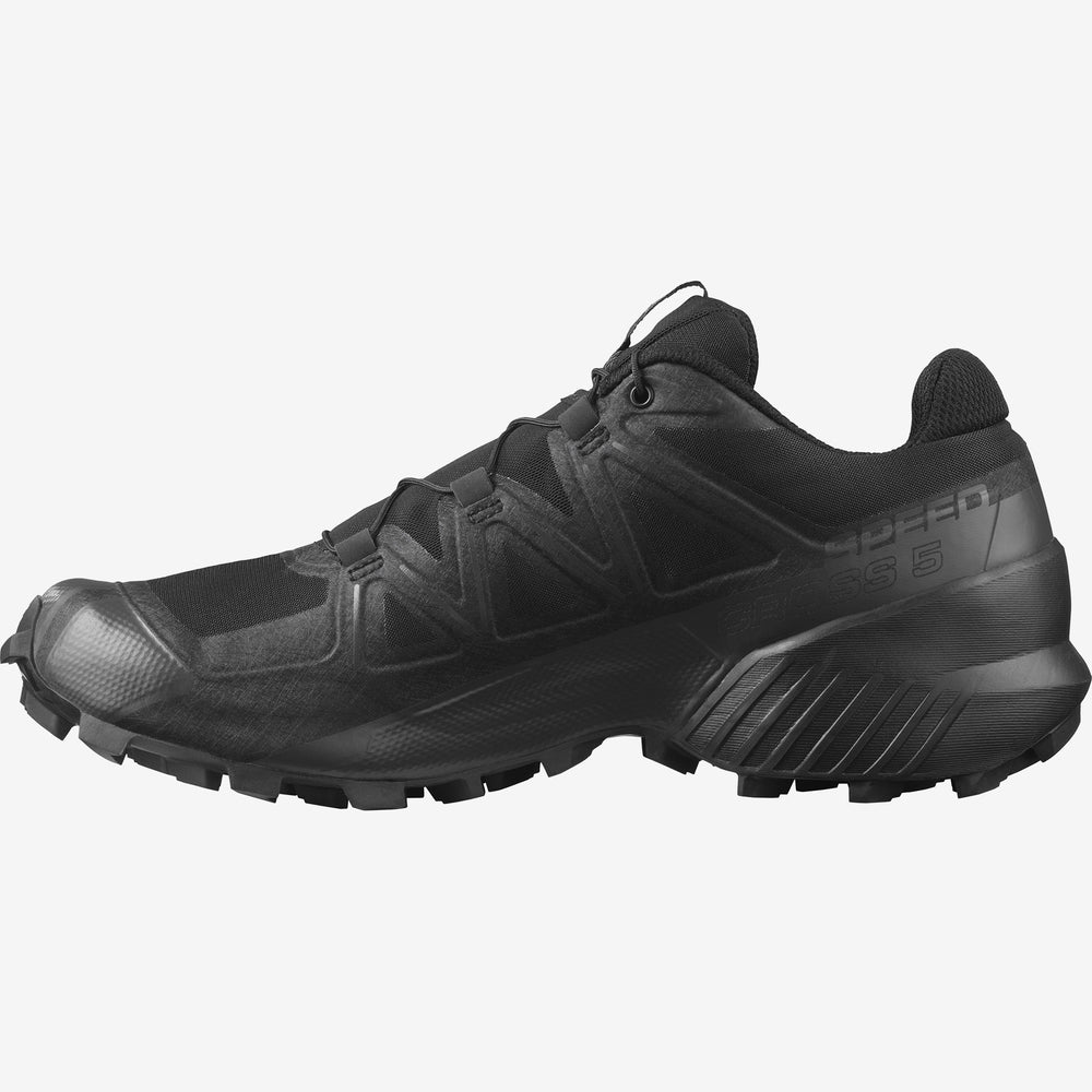 Black Salomon Speedcross 5 Men's Trail Running Shoes | ESHQ85631