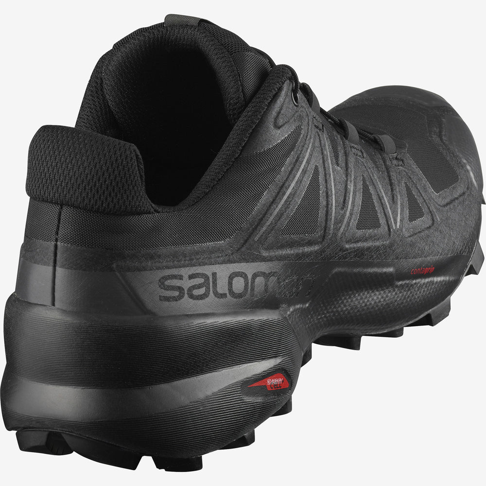 Black Salomon Speedcross 5 Men's Trail Running Shoes | KJTU52139