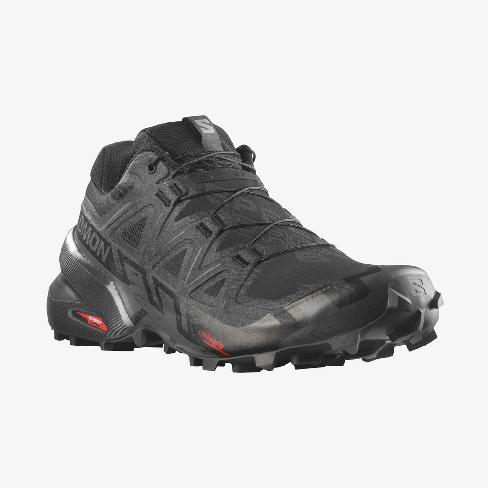 Black Salomon Speedcross 6 Men's Trail Running Shoes | SHYB93210