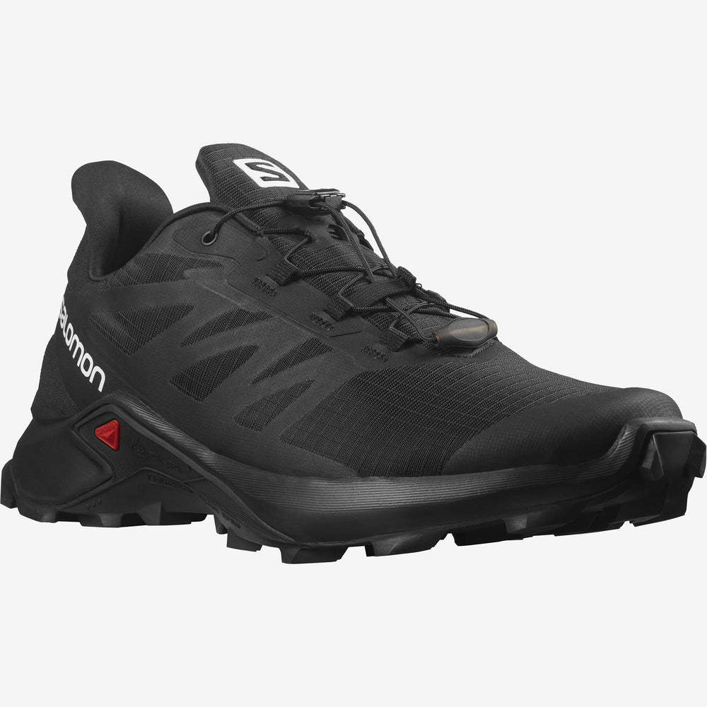 Black Salomon Supercross 3 Men's Trail Running Shoes | WORZ65024