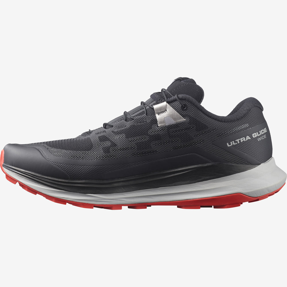 Black Salomon Ultra Glide Men's Trail Running Shoes | VRDQ69714