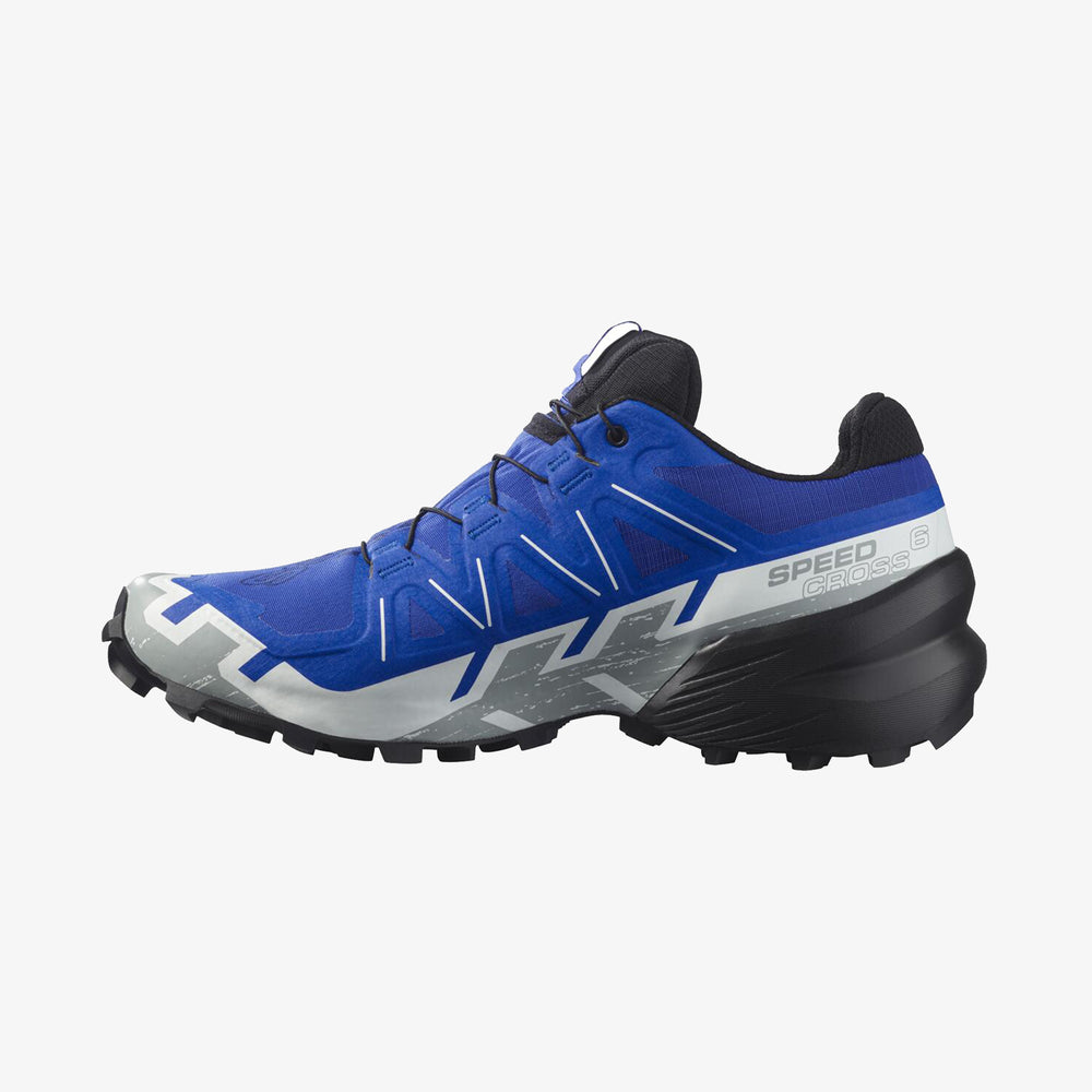 Black White Blue Salomon Speedcross 6 Gtx Men's Trail Running Shoes | JMHG18759