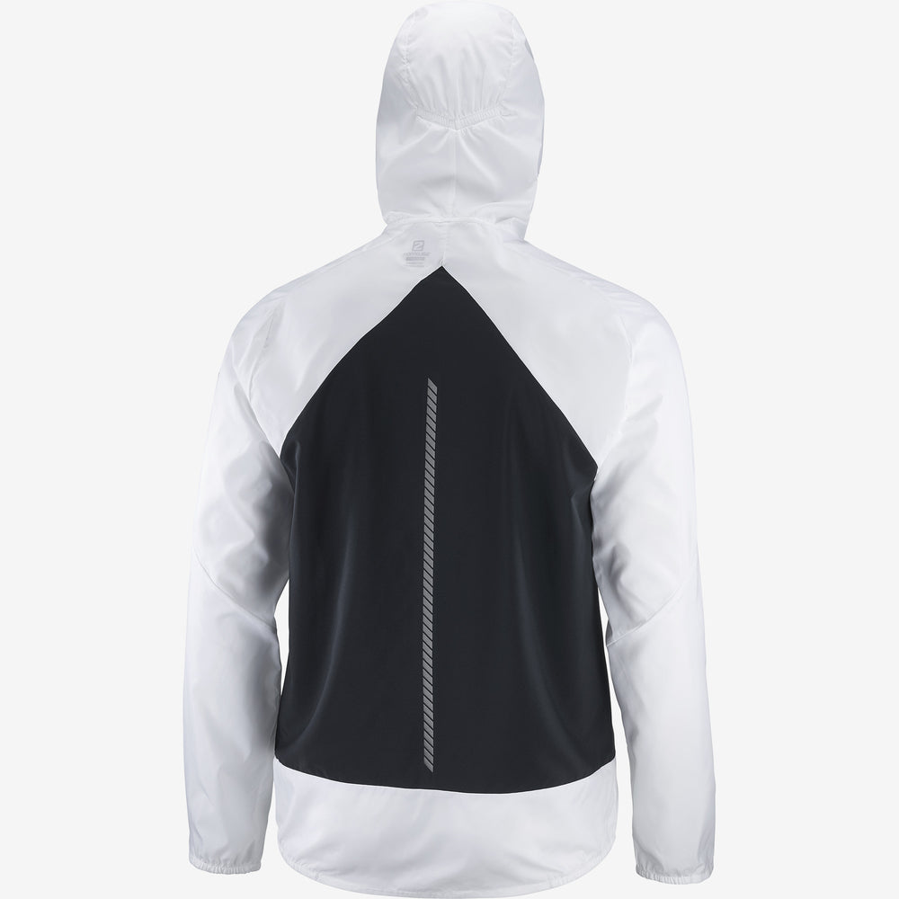 Black White Salomon Bonatti Men's Jackets | IAGR75123