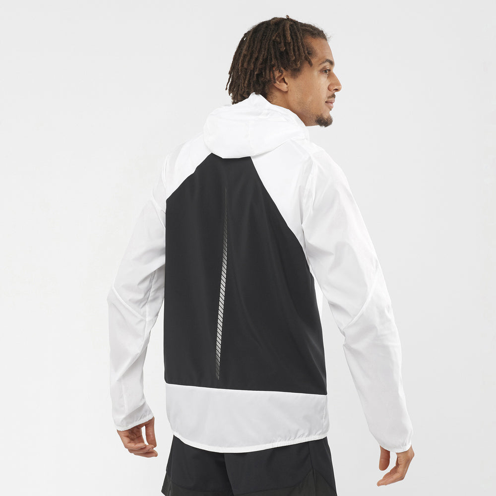 Black White Salomon Bonatti Men's Jackets | IAGR75123