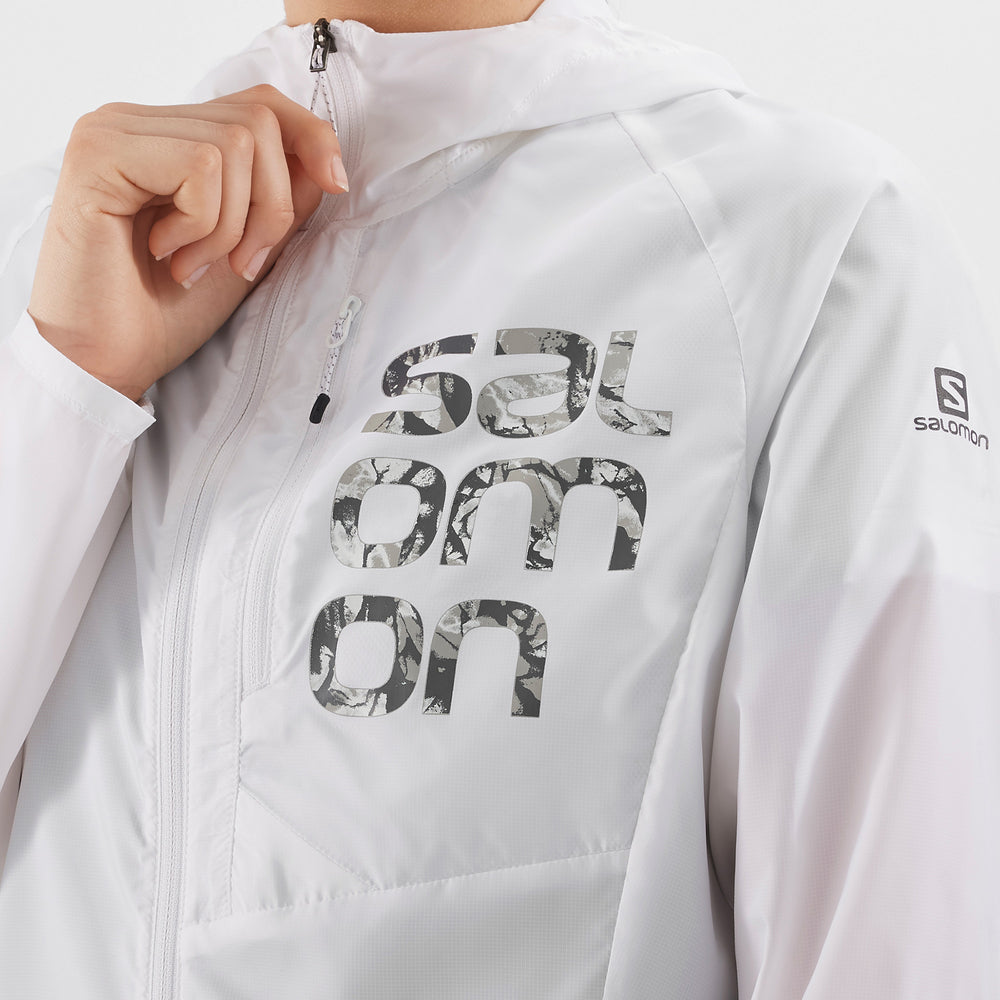 Black White Salomon Bonatti Women's Jackets | UEOX63520