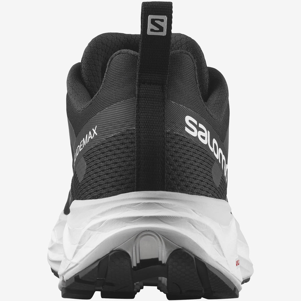 Black White Salomon Glide Max Men's Road Running Shoes | FDUM91378