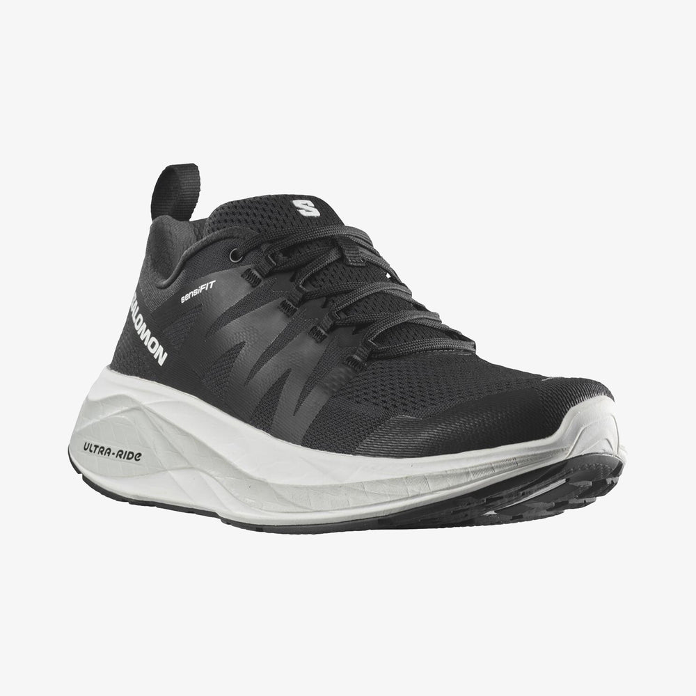 Black White Salomon Glide Max Men's Road Running Shoes | IWKN61457