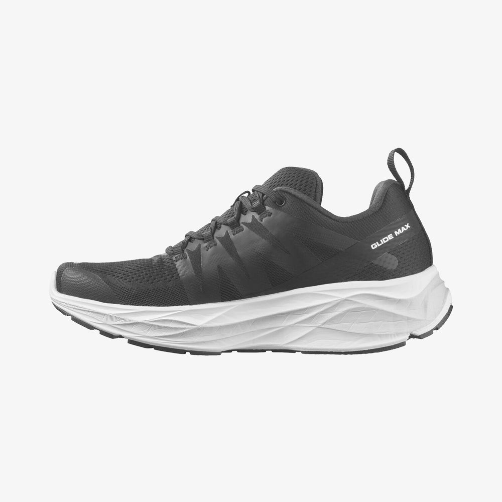 Black White Salomon Glide Max Men's Road Running Shoes | IWKN61457