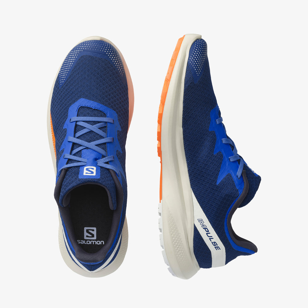 Blue / Orange Salomon Impulse Men's Trail Running Shoes | PAIJ30765