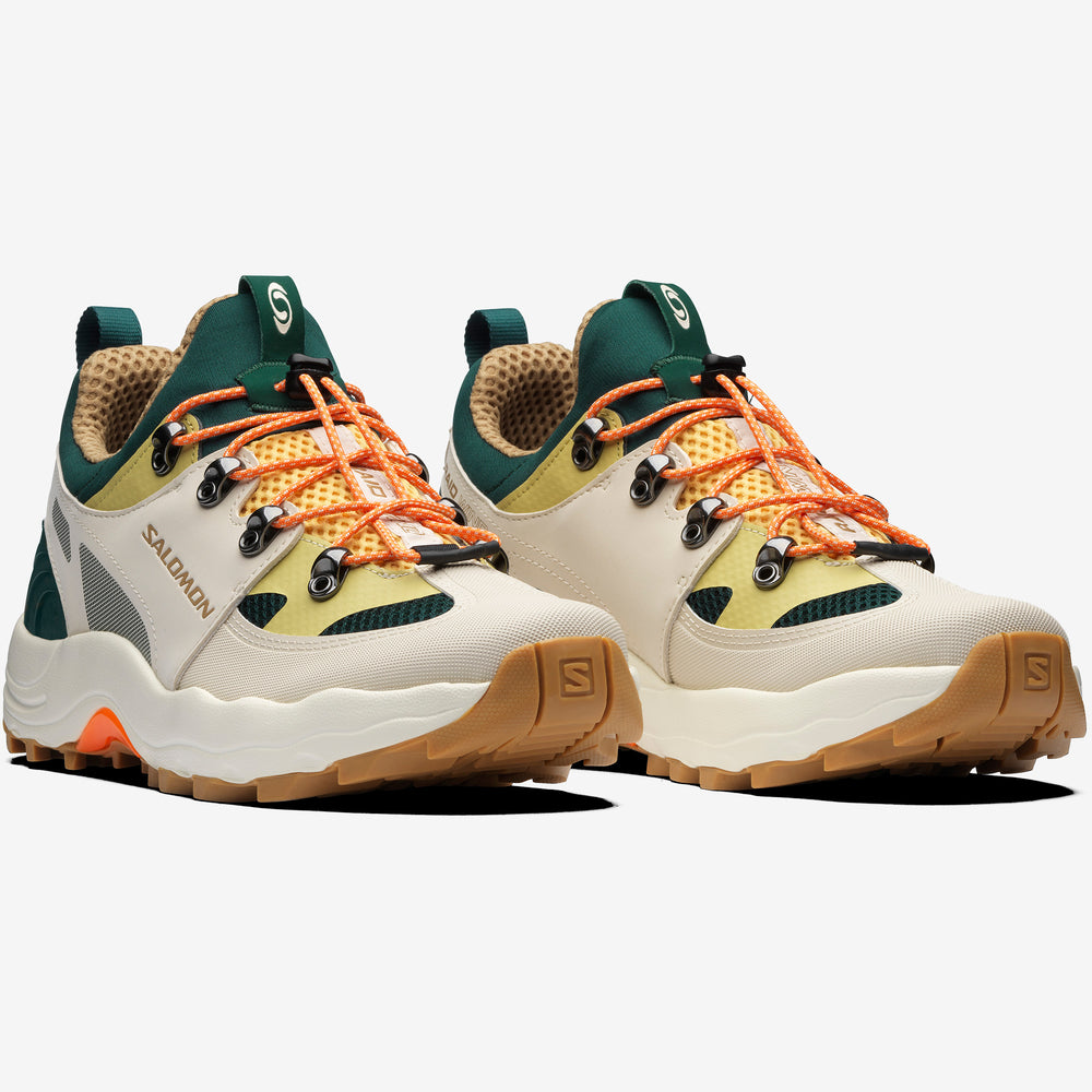 Deep Green / Orange Salomon Raid Wind Men's Sneakers | MHJL68923