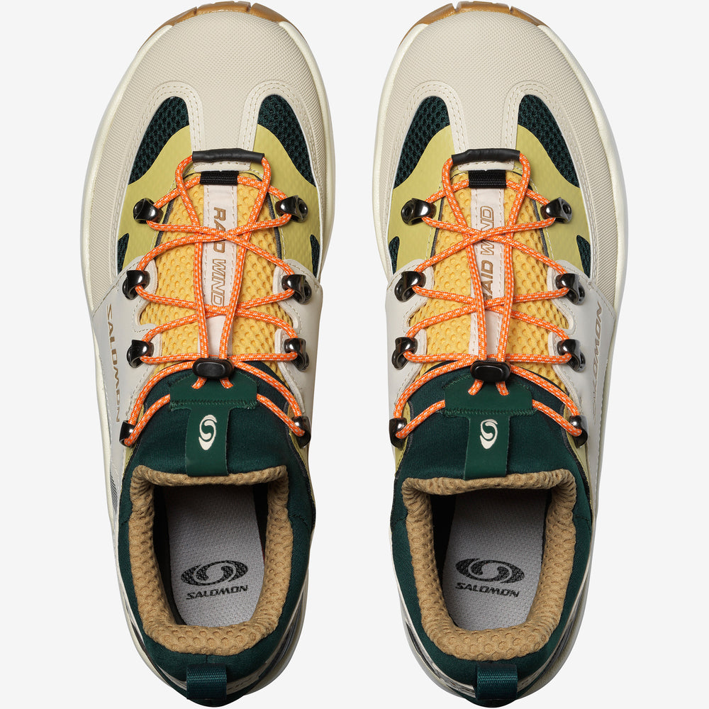 Deep Green / Orange Salomon Raid Wind Men's Sneakers | ZUNK82179