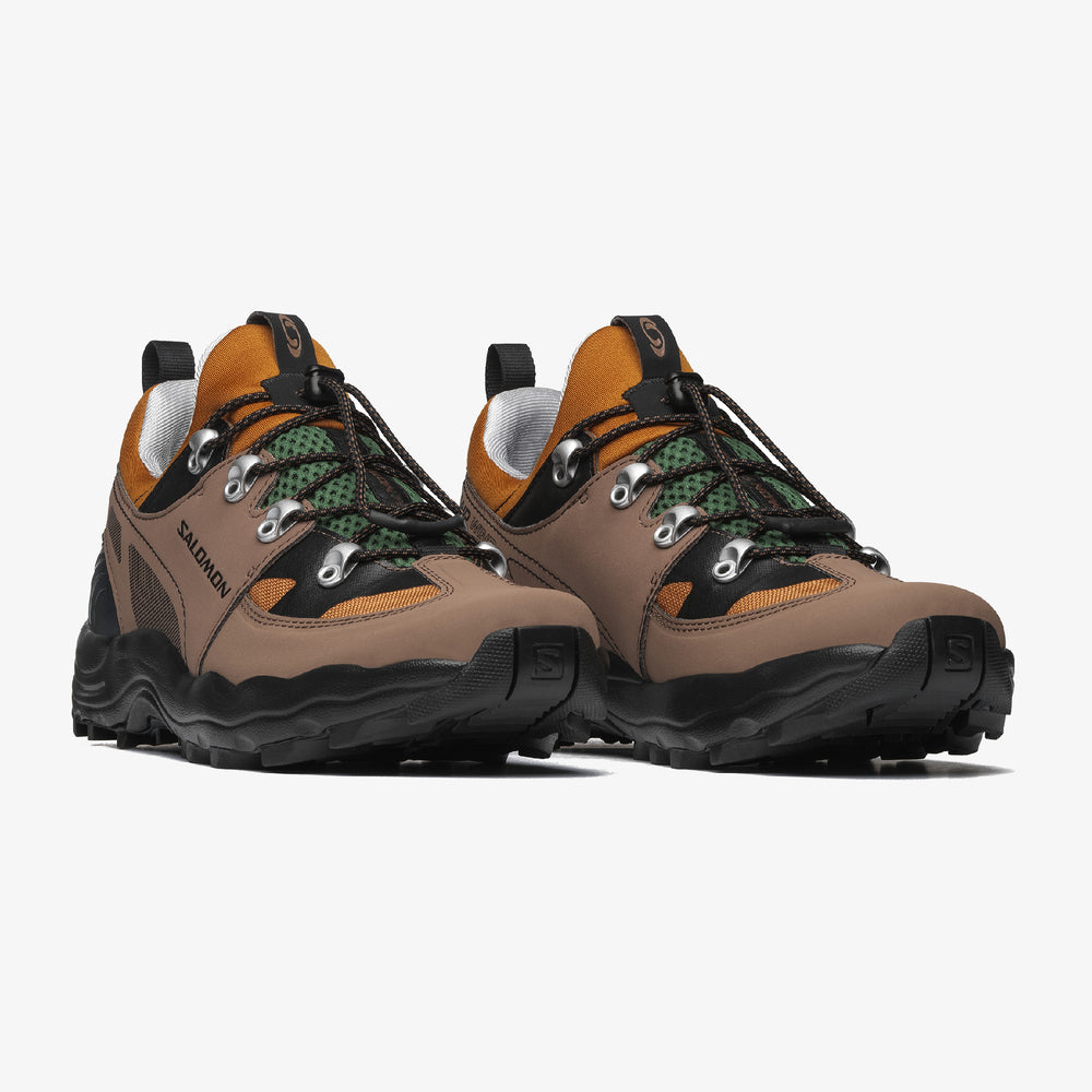 Gold Black Salomon Raid Wind Men's Sneakers | NCTG16758