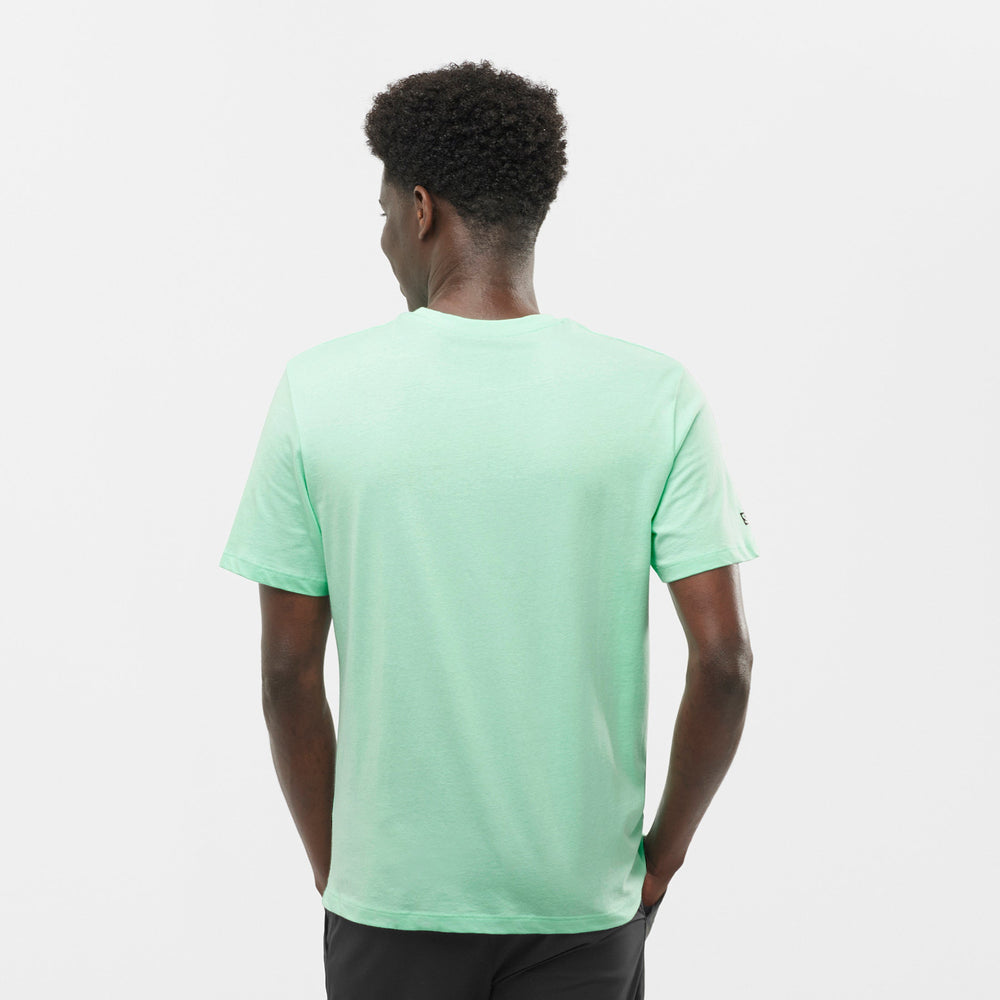 Green Salomon Outlife Men's Tops | JCVT87915