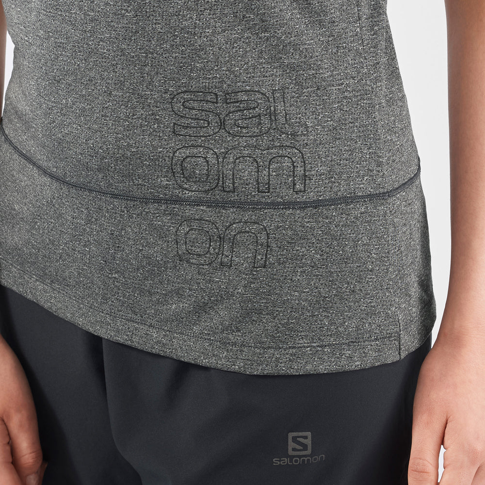 Grey Salomon Cross Run Women's Tops | EJGO19038