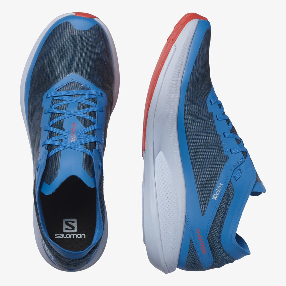 Indigo / Blue / Red Salomon Phantasm Men's Road Running Shoes | DNRA91483