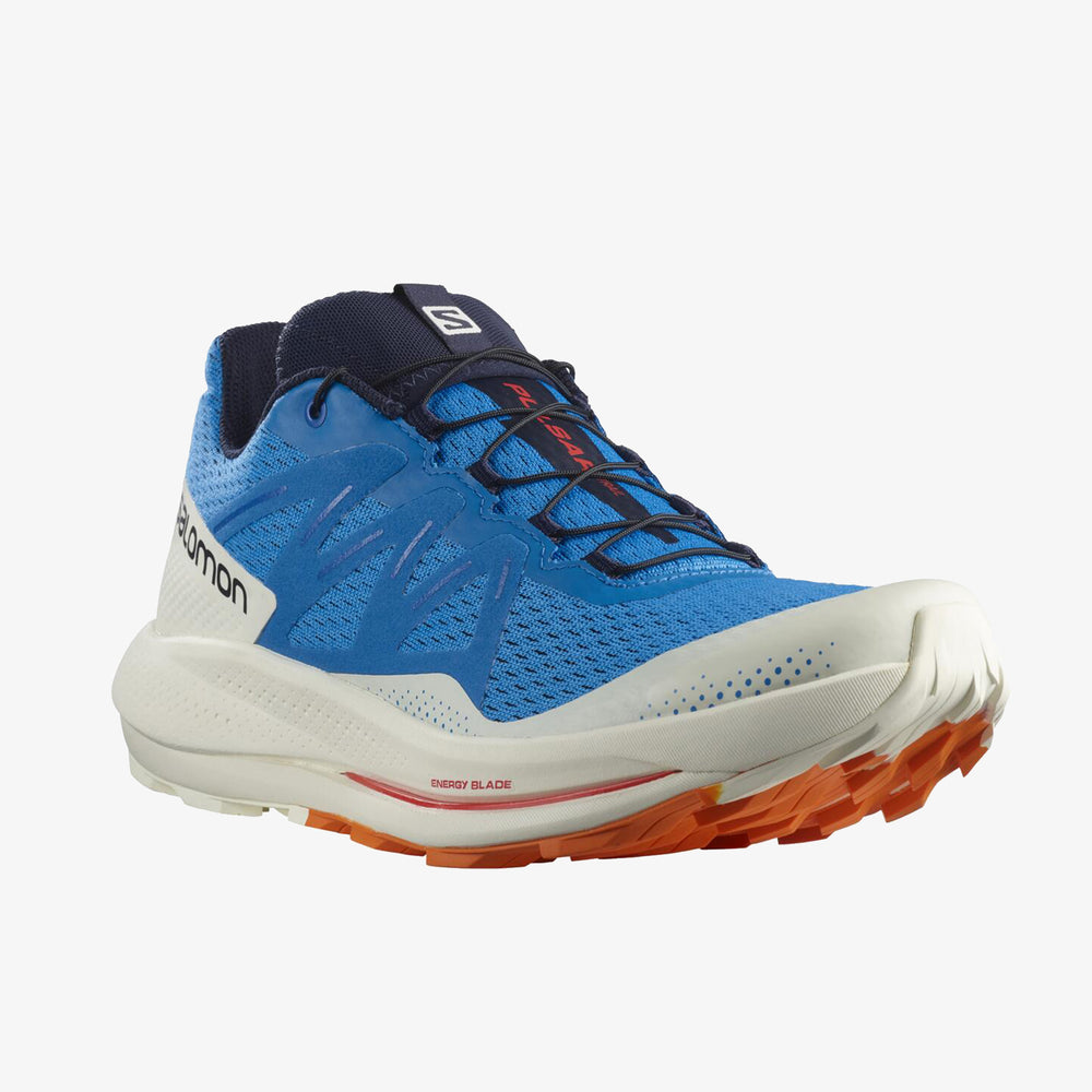 Indigo / Orange Salomon Pulsar Trail Men's Trail Running Shoes | DCIL48693