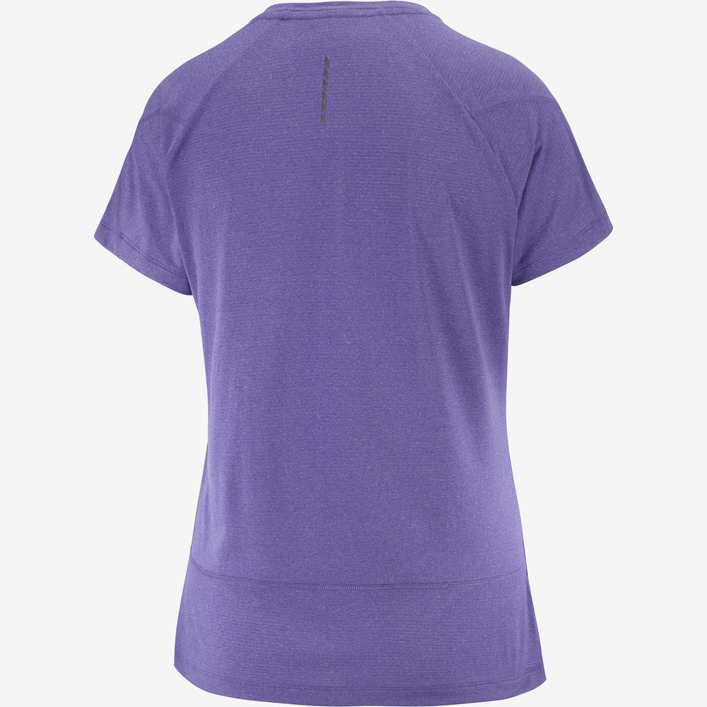 Purple Salomon Cross Run Women's Tops | DQUM86017