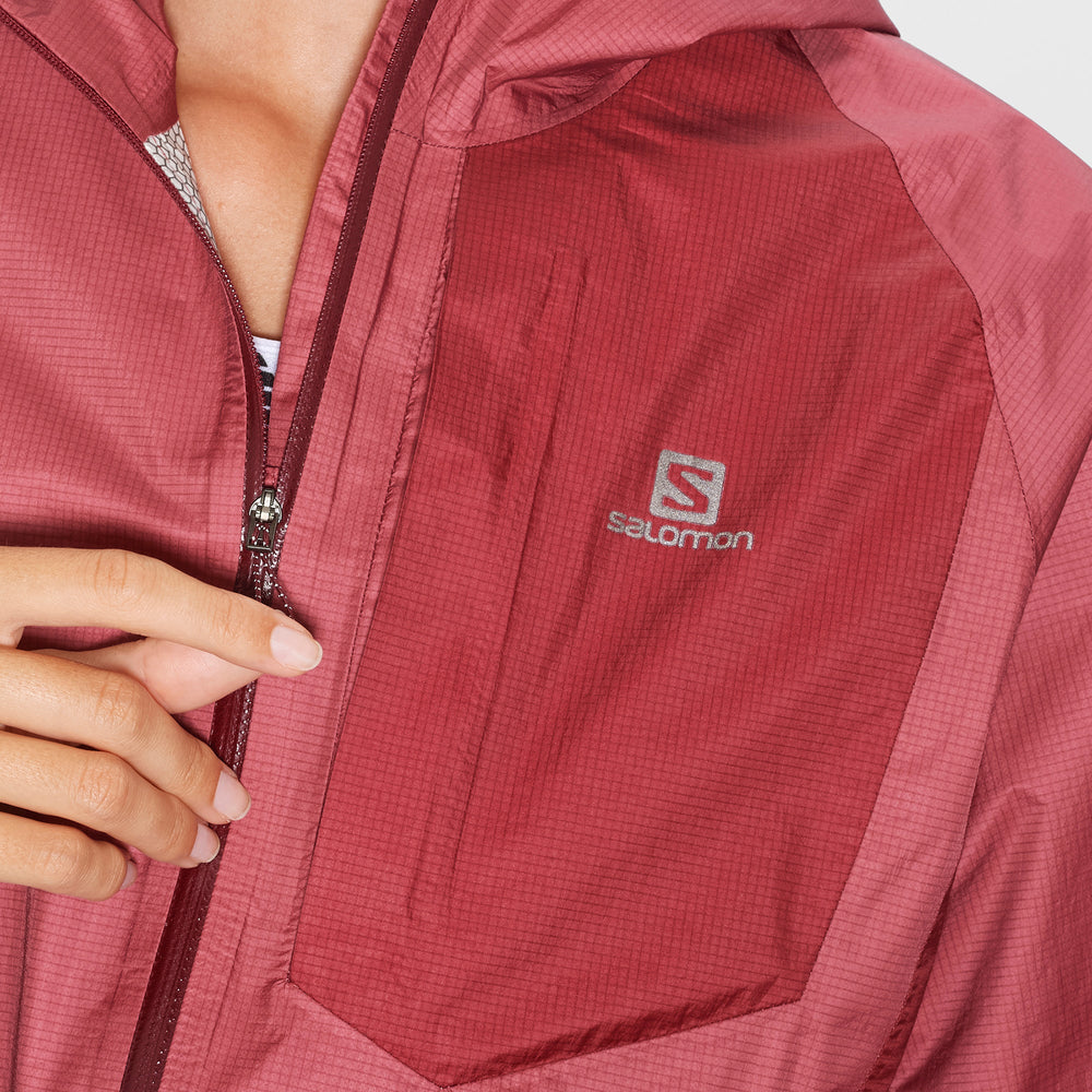 Red Apricot Dark Salomon Bonatti Women's Jackets | QRMY06842