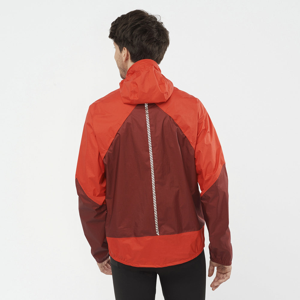 Red Dark Salomon Bonatti Men's Jackets | UXIJ04239