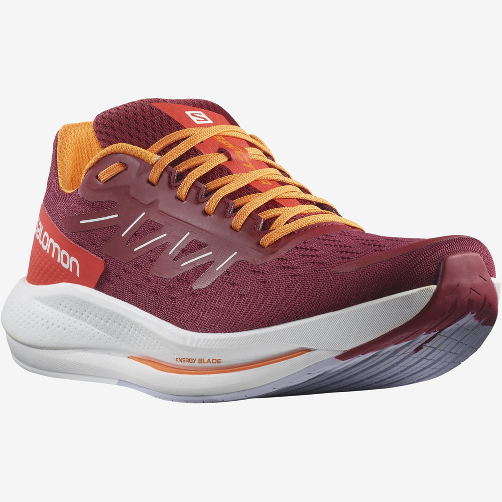 Red / Purple Orange Salomon Spectur Men's Road Running Shoes | RCOQ91572