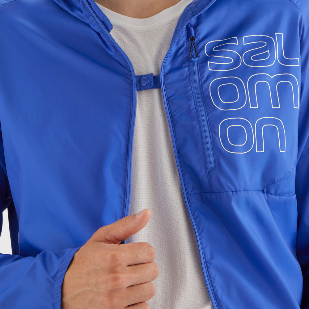 White Blue Salomon Bonatti Men's Jackets | EZGH98651