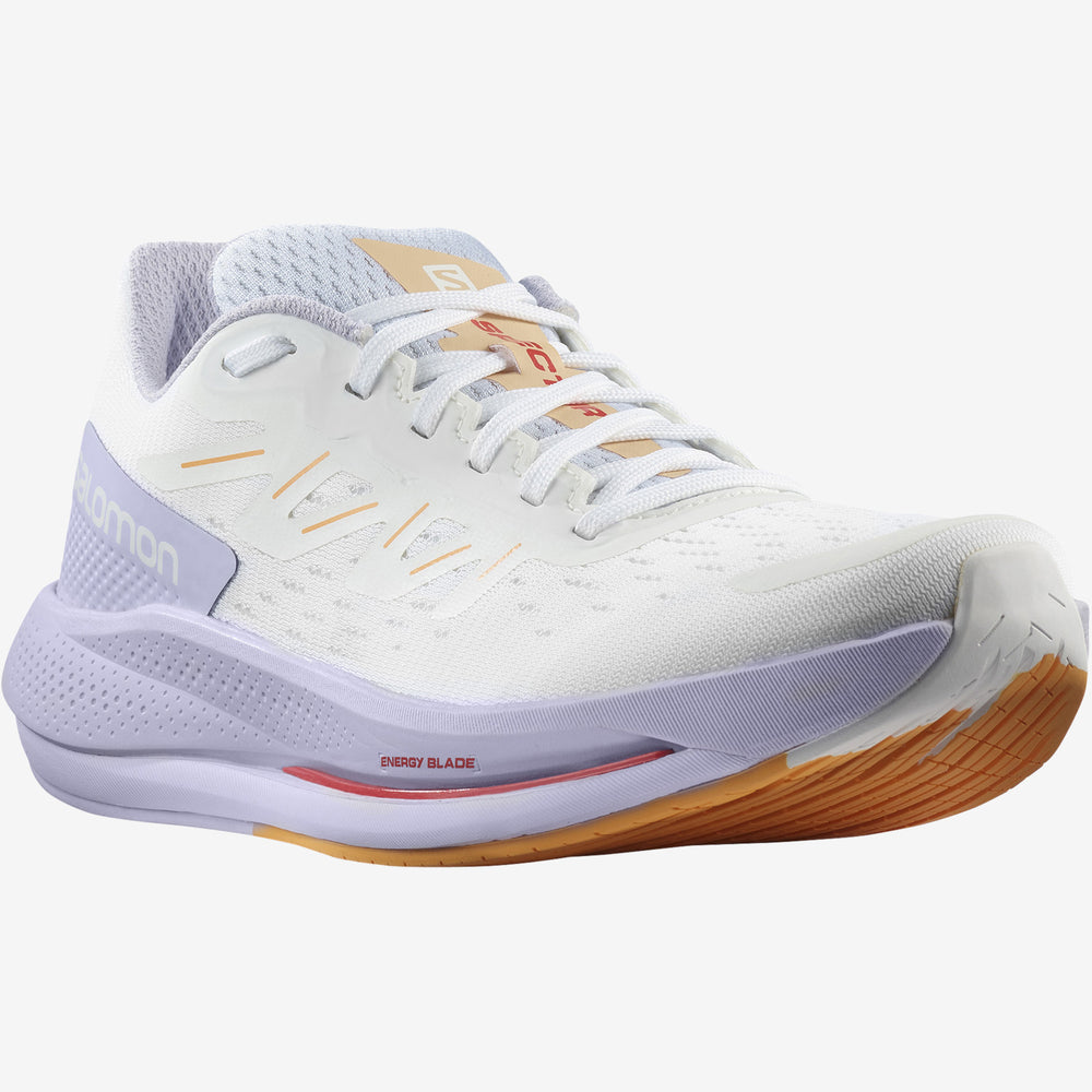 White Purple / Orange Salomon Spectur Women's Road Running Shoes | KTBD24081