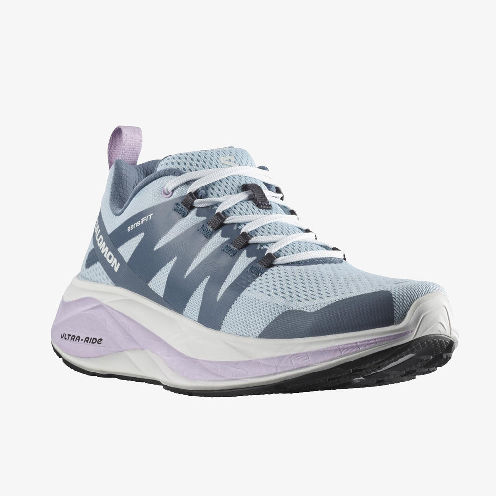 White Purple Salomon Glide Max Women's Road Running Shoes | MNWI59072