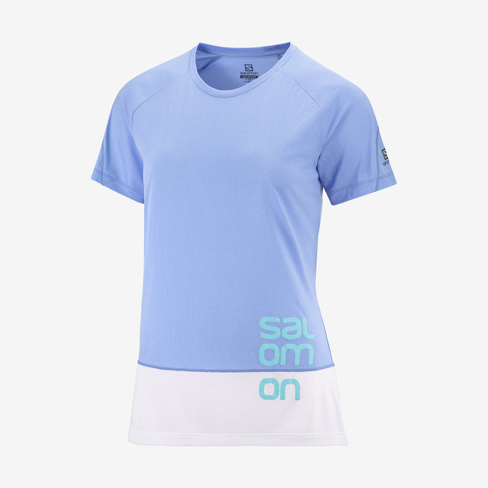 White Salomon Cross Run Women's Tops | GSRU93841