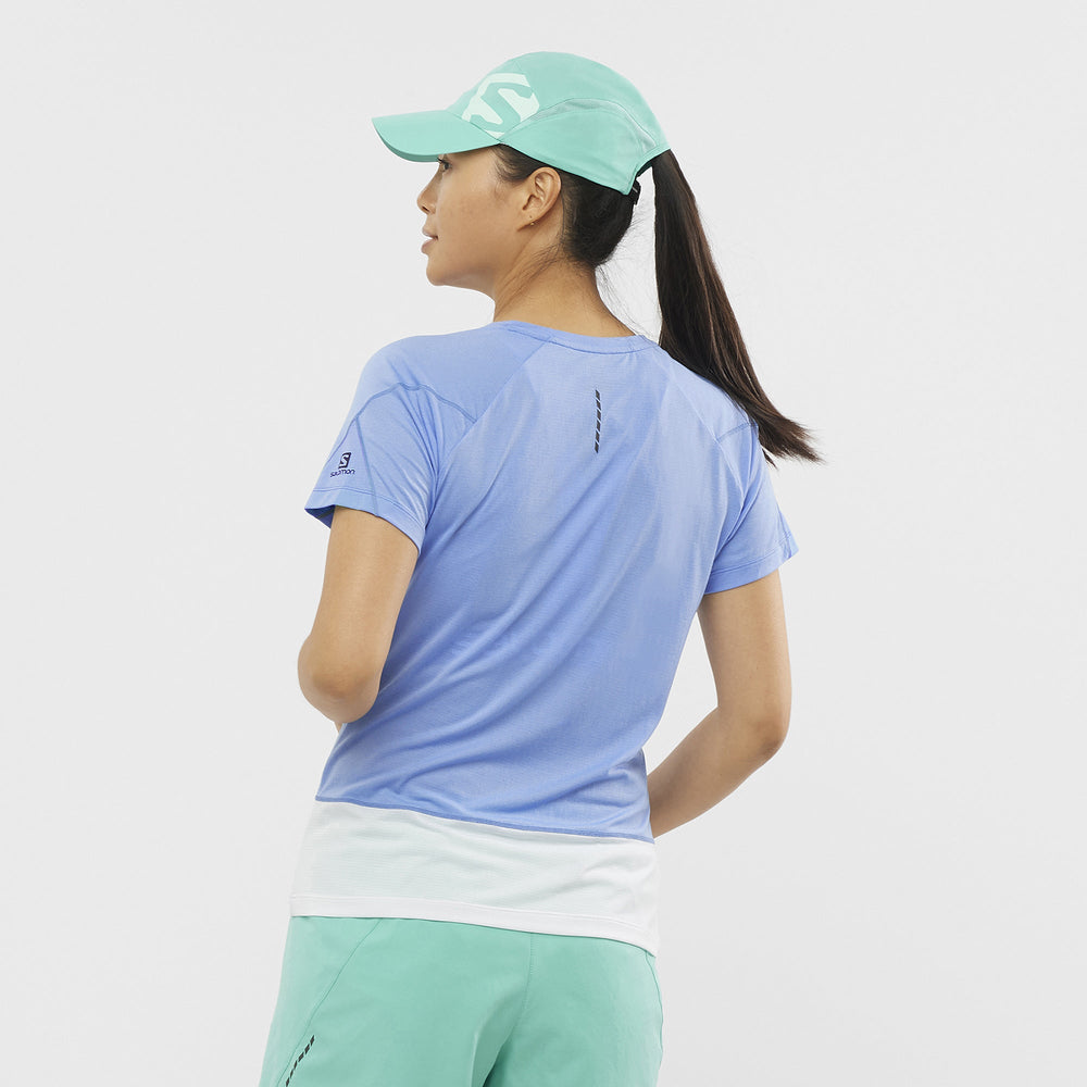 White Salomon Cross Run Women's Tops | GSRU93841