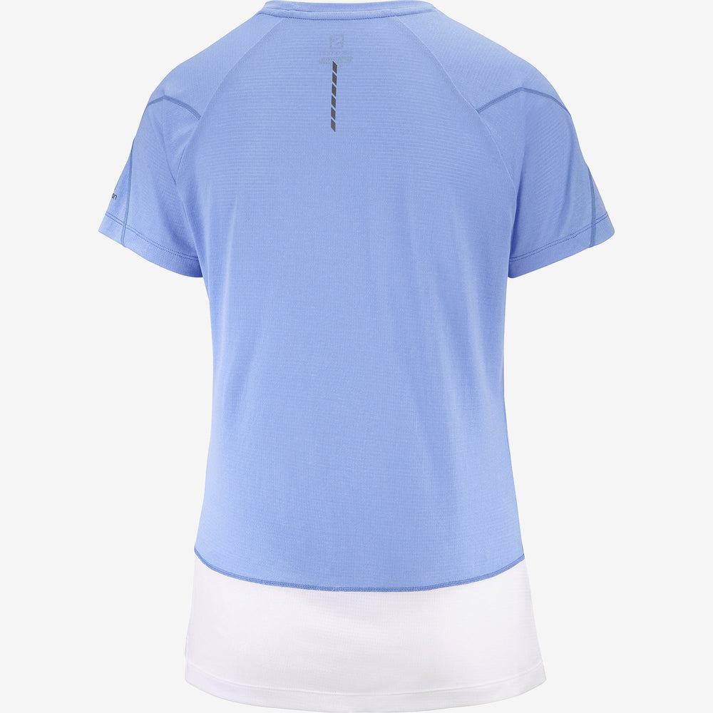 White Salomon Cross Run Women's Tops | GSRU93841