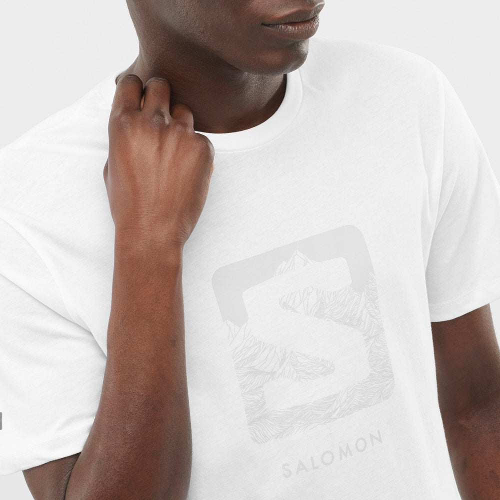 White Salomon Outlife Men's Tops | LTOZ30476