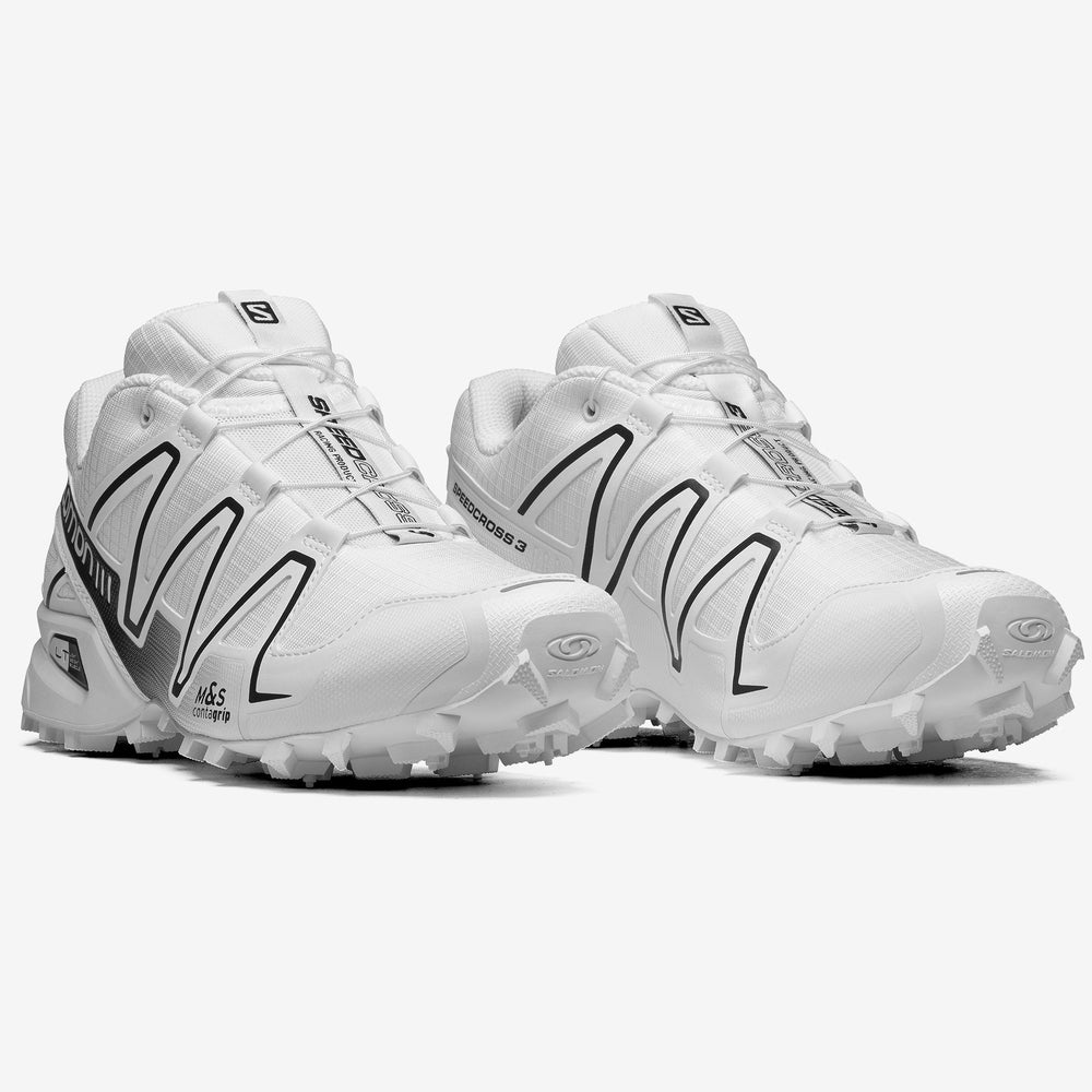 White Salomon Speedcross 3 Men's Sneakers | BODS84071