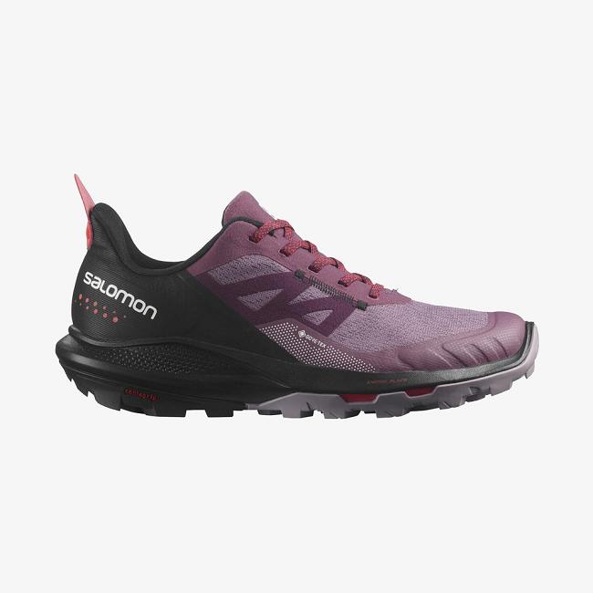 Black / Red Salomon Outpulse Gtx Women's Hiking Shoes | HTQG67312