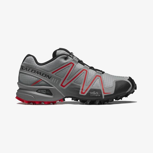 Black Red Salomon Speedcross 3 Men's Sneakers | DTPN32516